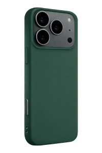 Apple iPhone 17 Pro Max Nano içi Kadife Silikon - Koyu Yeşil