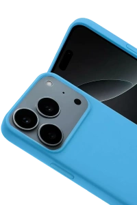 Apple iPhone 17 Pro Max Nano içi Kadife Silikon - Mavi