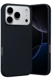 Apple iPhone 17 Pro Max Nano içi Kadife Silikon - Siyah