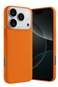 Apple iPhone 17 Pro Max Nano içi Kadife Silikon - Turuncu
