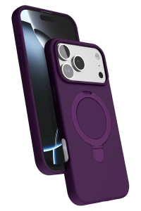 Apple iPhone 17 Pro Max Regal Magsafe Standlı Kapak - Derin Mor