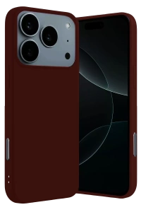 Apple iPhone 17 Pro Nano içi Kadife Silikon - Bordo