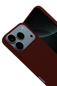 Apple iPhone 17 Pro Nano içi Kadife Silikon - Bordo