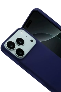 Apple iPhone 17 Pro Nano içi Kadife Silikon - Lacivert