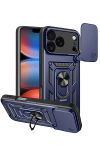 Apple iPhone 17 Pro Pars Lens Yüzüklü Silikon - Lacivert
