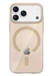 Apple iPhone 17 Pro PC Blank Magsafe Kapak - Çöl Titanyum