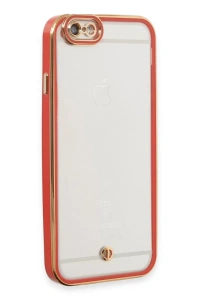 Apple iPhone 6 Kılıf Liva Lens Silikon - Kırmızı
