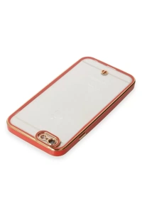 Apple iPhone 6 Kılıf Liva Lens Silikon - Kırmızı