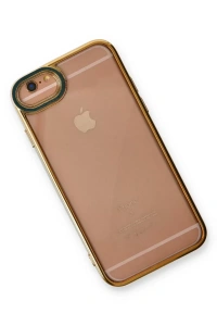 Apple iPhone 6 Kılıf Liva Lens Silikon - Yeşil