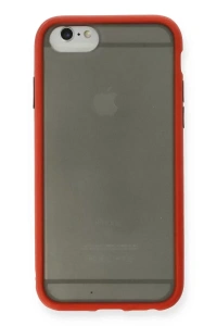 Apple iPhone 6 Kılıf Montreal Silikon Kapak - Kırmızı