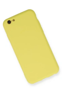 Apple iPhone 6 Kılıf Nano içi Kadife Silikon - Sarı