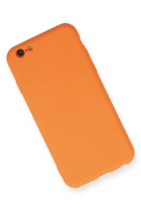 Apple iPhone 6 Kılıf Nano içi Kadife Silikon - Turuncu