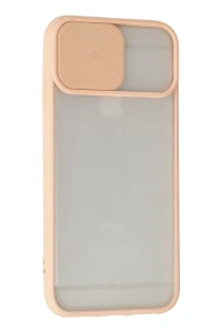 Apple iPhone 6 Kılıf Palm Buzlu Kamera Sürgülü Silikon - Pembe