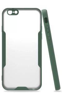 Apple iPhone 6 Kılıf Platin Silikon - Yeşil