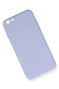Apple iPhone 6 Plus Kılıf Nano içi Kadife Silikon - Lila