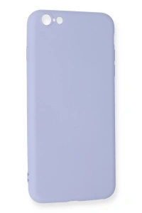 Apple iPhone 6 Plus Kılıf Nano içi Kadife Silikon - Lila