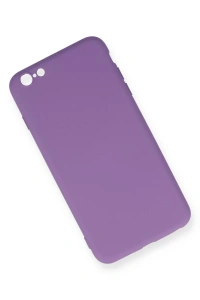Apple iPhone 6 Plus Kılıf Nano içi Kadife Silikon - Mor