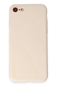 Apple iPhone 7 Kılıf First Silikon - Krem