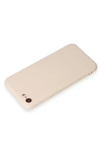 Apple iPhone 7 Kılıf First Silikon - Krem