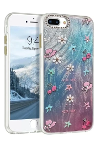 Apple iPhone 7 Plus Kılıf Blade Aynalı Desenli Kapak - Desen 4