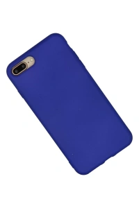 Apple iPhone 7 Plus Kılıf Nano içi Kadife Silikon - Lacivert