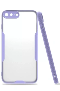 Apple iPhone 7 Plus Kılıf Platin Silikon - Lila