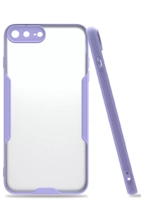 Apple iPhone 7 Plus Kılıf Platin Silikon - Lila