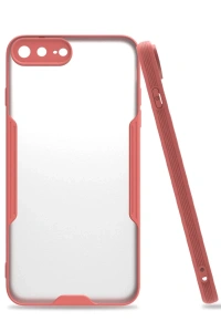 Apple iPhone 7 Plus Kılıf Platin Silikon - Pembe