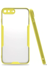 Apple iPhone 7 Plus Kılıf Platin Silikon - Sarı