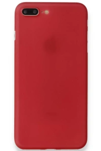 Apple iPhone 8 Plus Kılıf PP Ultra İnce Kapak - Kırmızı