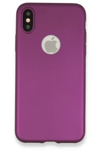 Apple iPhone X Kılıf First Silikon - Mürdüm