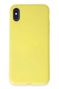 Apple iPhone X Kılıf First Silikon - Sarı