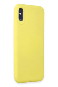 Apple iPhone X Kılıf First Silikon - Sarı