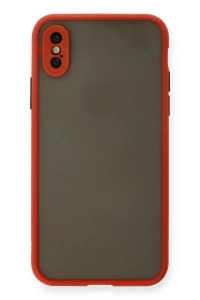 Apple iPhone X Kılıf Montreal Silikon Kapak - Kırmızı
