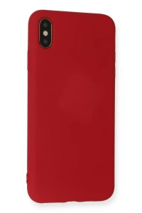 Apple iPhone X Kılıf Nano içi Kadife Silikon - Kırmızı