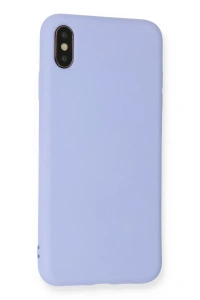 Apple iPhone X Kılıf Nano içi Kadife Silikon - Lila