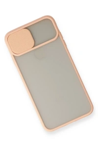 Apple iPhone X Kılıf Palm Buzlu Kamera Sürgülü Silikon - Pembe