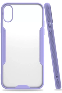 Apple iPhone X Kılıf Platin Silikon - Lila
