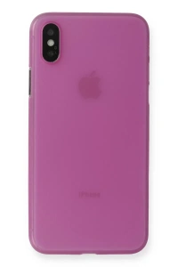 Apple iPhone X Kılıf PP Ultra İnce Kapak - Pembe