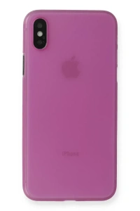 Apple iPhone X Kılıf PP Ultra İnce Kapak - Pembe