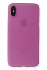 Apple iPhone X Kılıf PP Ultra İnce Kapak - Pembe