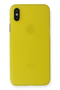 Apple iPhone X Kılıf PP Ultra İnce Kapak - Sarı