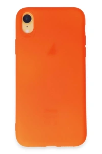 Apple iPhone XR Kılıf First Silikon - Parlak Turuncu