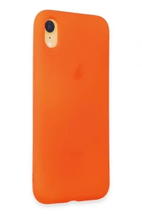 Apple iPhone XR Kılıf First Silikon - Parlak Turuncu