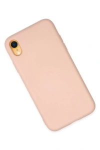 Apple iPhone XR Kılıf Nano içi Kadife Silikon - Pudra