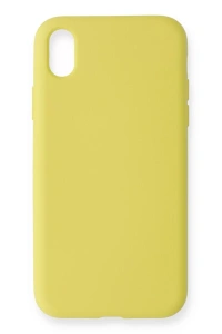 Apple iPhone XR Kılıf Nano içi Kadife Silikon - Sarı