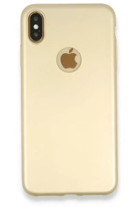 Apple iPhone XS Max Kılıf First Silikon - Gold