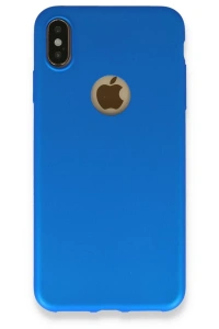 Apple iPhone XS Max Kılıf First Silikon - Mavi