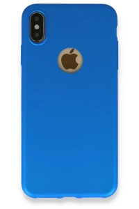 Apple iPhone XS Max Kılıf First Silikon - Mavi