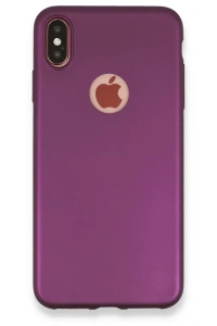 Apple iPhone XS Max Kılıf First Silikon - Mürdüm